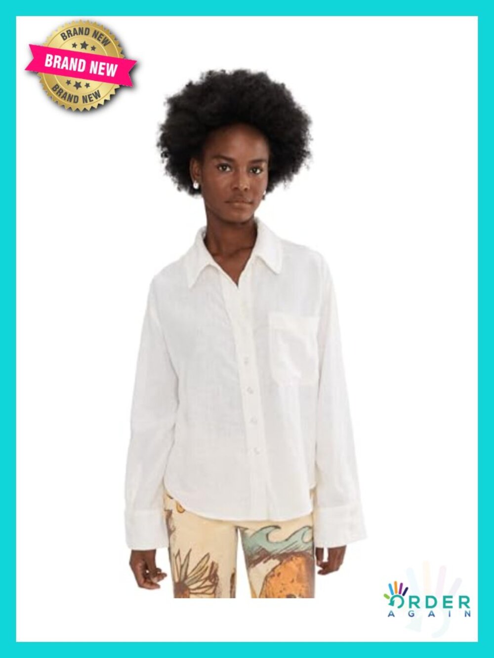 Linen Blend Short Sleeve Button Pocket Tank Top